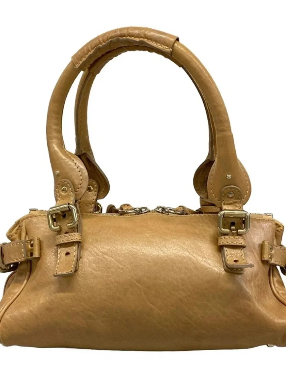 Chloe Paddington 8SS091-7A457 Beige Leather Shoulder Bag